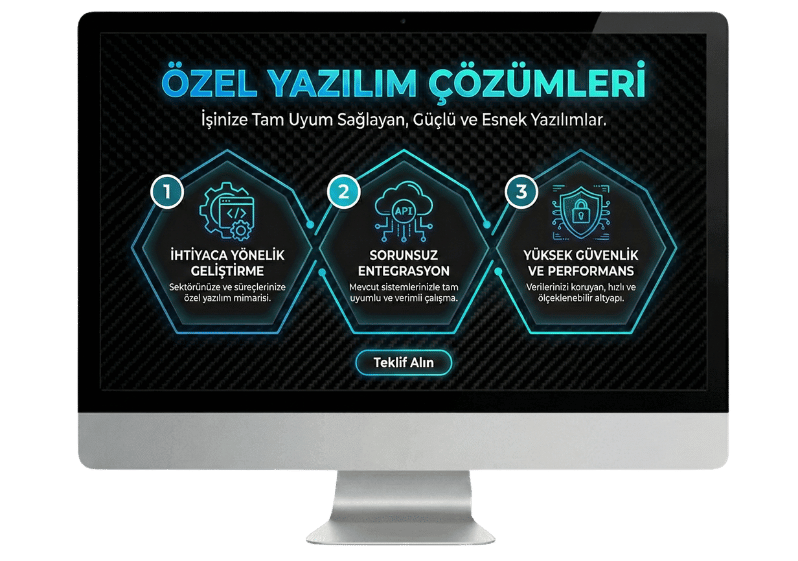 Özel yazılım geliştirme hizmeti ile işletmeye özel web ve sistem çözümleri