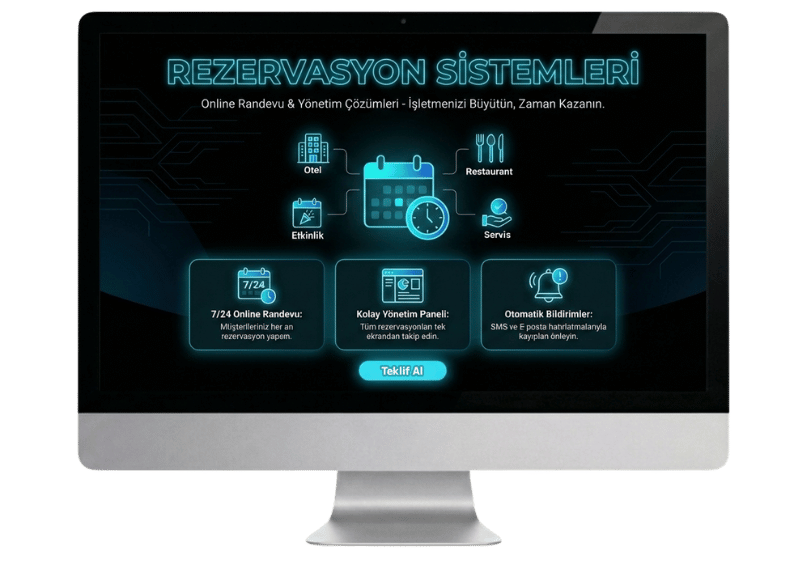 Online rezervasyon sistemi ile randevu ve satış süreçlerini otomatik yönetme